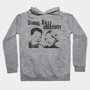 school kills creativity vintage style Hoodie